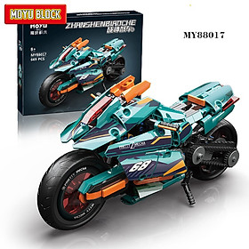 Hình ảnh Đồ chơi bé trai lắp ráp, xếp hình mô hình tĩnh Xe mô tô motorcycle Cyberpunk MY88017