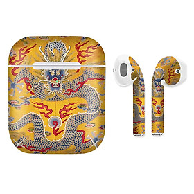 Mua Miếng dán skin chống bẩn cho tai nghe AirPods in hình Rồng Dragon - dra037 (bản không dây 1 và 2)