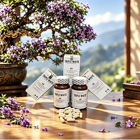 Viên Uống Triple White, hộp 30 viên- Trắng Da, Chống Nắng, Giảm Thâm Nám