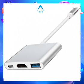 Hub chuyển đổi USB Type-C Sang USB 3.0/HDMI-Type C (Bạc)