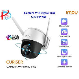 CAMERA WIFI IMOU PTZ NGOÀI TRỜI S22FP 2M FULL COLOR XOAY 360 ĐỘ ĐÀM THOẠI 2 CHIỀU, CÓ MÀU BAN ĐÊM - HÀNG CHÍNH HÃNG