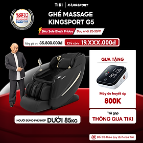 Mua Ghế massage KINGSPORT Standard G5 BLACK cao cấp con lăn 3D với 8 bài tập  thiết kế hiện đại 2024  công nghệ massage chuyên sâu