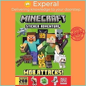 Sách - Minecraft Sticker Adventure: Mob Attacks! by Mojang AB (UK edition, paperback)