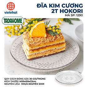 Mua Dĩa  Đĩa Nhựa Trong Suốt Hoạ Tiết Kim Cương Cao Cấp Việt Nhật - Có 3 size 20cm 25cm 30cm (1290 1291 1292) - TADAHOME