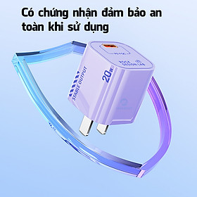 Mua Củ sạc nhanh ip chuẩn PD 20W Rockspace T86 ổn định không nóng hàng chính hãng bảo hành 12 tháng bảo hành 1 đổi 1