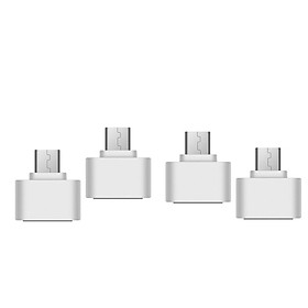 4 Packs Micro USB to USB 2.0 OTG Adapter Female to Male for Android phones