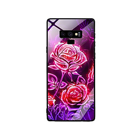 Ốp Lưng Kính Cường Lực cho điện thoại Samsung Galaxy Note 9 - Rose