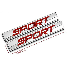 Tem Logo 3d Chữ Sport Dán ô Tô  MS-92