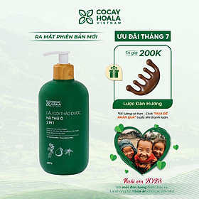 Dầu Gội Xả 2in1 Hà Thủ Ô Cỏ Cây Hoa Lá VIETNAM - Dưỡng Tóc Đen Mượt, Bóng Khỏe, Dung tích 420g/chai
