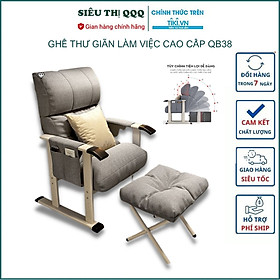 Mua Ghế Văn Phòng Ghế Giám Đốc loại to Ngả Lưng nhiều cấp độ Đệm Dày 17cm kèm đôn ghế - Hàng chính hãng