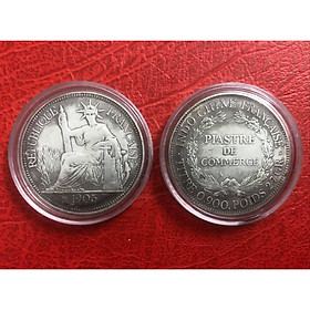 Mua Đồng xu hoa xòe Đông Dương 1 piastres (Đúc lại) sưu tầm