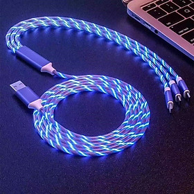 Mua CÁP SẠC 3 ĐẦU CÓ DÂY CHẠY ĐÈN LED SẠC ĐƯỢC CÁC DÒNG ĐIỆN THOẠI - Hàng chính hãng