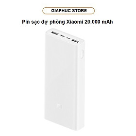 Mua Pin Sạc Dự Phòng Xiaomi Mi Power Bank 20000 mAh (Trắng) - Hàng Chính Hãng
