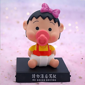 Xiaoxin Maruko Car Decorations Moving Head Doll Car Interior Spring Nodding Doll Bulk Plastic Toys