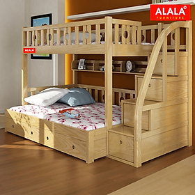 Giường tầng ALALA104 cao cấp / Miễn phí vận chuyển và lắp đặt/ Đổi trả 30 ngày/ Sản phẩm được bảo hành 5 năm từ thương hiệu ALALA/ Chịu lực 700kg