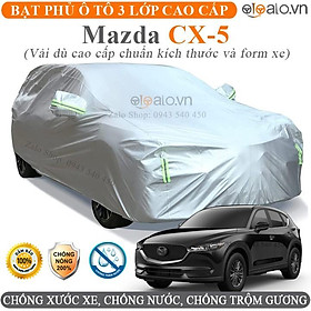 Bạt trùm che phủ xe ô tô Mazda CX5 chuẩn 3 Lớp Cao Cấp Chống Nắng Nóng Nước Mưa Cháy Chống Bụi