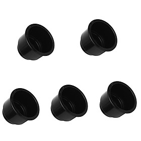 5 Pieces Black No Holes Recessed Cup Drink Holder For Marine Boat Car RV Easy Cleaning Up