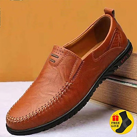 LCRTZKG 2023 Giày da nam Casual Thương hiệu cao cấp Casual Shoes Chính thức Loafers Men Moccasins Giày da nam màu đen Ý