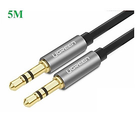 Dây Audio 3.5mm 2 đầu đực dạng cáp tròn mạ Vàng 24K, TPE dài 5M UGREEN 10737 - Hàng chính hãng