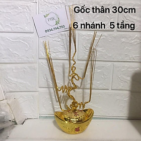 Góic thân cây tài lộc 30cm 5 tầng phk shop