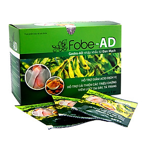 Giảm nhanh trào ngược dạ dày, ợ nóng, hỗ trợ viêm loét dạ dày Fobe-AD- Hộp 20 gói.