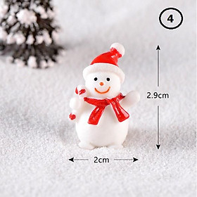 Mô hình Santa Claus, Người Tuyết Noel lắc chuông trang trí tiểu cảnh Giáng sinh, DIY
