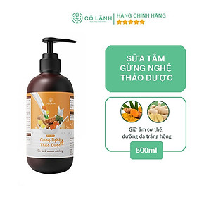 Sữa Tắm Gừng Nghệ Thảo Dược giúp trắng da mờ thâm , sạch mụn lưng  - 300ml