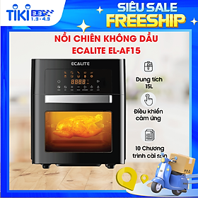 Hình ảnh Nồi Chiên Không Dầu Ecalite EL-AF15 - Dung Tích Lớn 15 Lít - Công Nghệ Rapid Air Giảm Dầu Mỡ - Công Suất 1700W - Hàng Chính Hãng