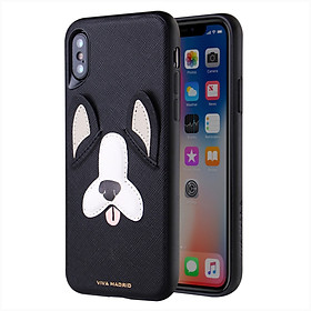 Ốp lưng iPhone X hiệu VIVA Mascota Woof - Đen - Hàng nhập khẩu