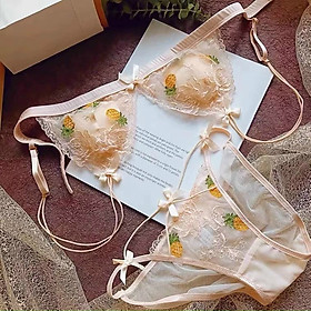 Bộ Đồ Lót Nữ Không Gọng Không Mút - Mút Vừa Gợi Cảm Ảnh Shop Tự Chụp