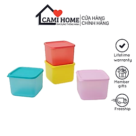 Mua Bộ Hộp Trữ Mát  Bảo Quản Thực Phẩm Medium Square Round Tupperware 1L  Hộp Trữ Khô