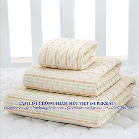 Size 70x130cm Siêu lót chống thấm cho bé Supermat chống thấm tuyệt đối, không nóng bí, mềm êm, giặt máy lâu bền