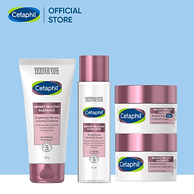 Mua Trọn bộ 4 sản phẩm dưỡng sáng da Cetaphil Bright Healthy Radiance Sữa rửa mặt 100g + Nước cân bằng 150ml + Kem dưỡng ẩm ngày 50g và Kem dưỡng ẩm đêm 50g tại Cetaphil Official Store