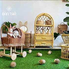 Tủ Mây Đựng Đồ Baby - Tủ Mây Nhỏ Gọn- Tủ Mây Decor Phòng-Nội Thất Mây Tre Đan