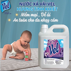 Nước xả mềm vải VEL Tinh khiết - Can 5 Lít