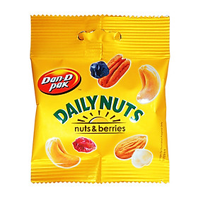 Combo Thập cẩm hạt trái cây khô Dailynuts Hạt điều, hạnh nhân, hạt bí, nam việt quất, cherry khô 25g x 12 gói Dan D Pak