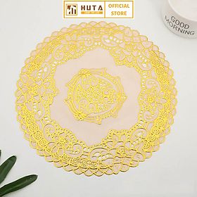 Mua Miếng Lót Đèn Ngủ Để Bàn HUTA Hình Tròn  Nhựa PVC  Màu Vàng Nhiều Hoa Văn