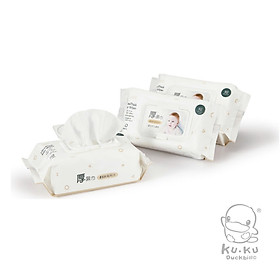 Khăn giấy ướt tinh khiết cho bé KU.KU DUCKBILL KUKU PLUS KU1156 - 80 tờ