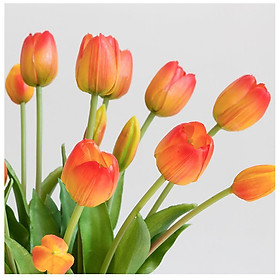 Hoa giả, hoa tulip silicon trang trí phòng khách, decor bàn làm việc, kệ tủ, cửa hàng, màu sắc tự nhiên  giống thật AZ10