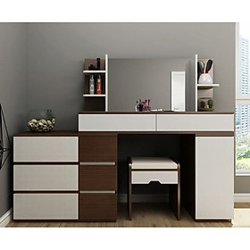 Mua Bàn Trang Điểm Gỗ Phong Cách Cổ Điển Cùng Ngăn Kéo Rộng Rãi Và Ghế Trang Điểm Sang Trọng (BTD-06)
