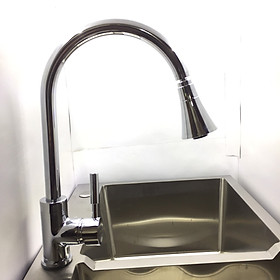 Mua Vòi Rửa Bát Cắm Chậu 2 Chiều Nóng Lạnh Có Đầu Xoay 360 Độ - Vòi Rửa Bát Đồng Thau Mạ Chrome Cao Cấp