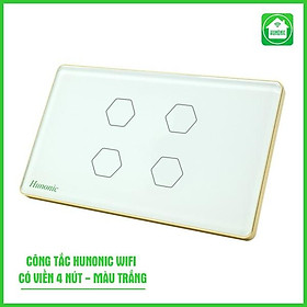 Mua Công Tắc Cảm Ứng Wifi Hunonic Hình Chữ Nhật Viền Vàng  Hàng nhập khẩu