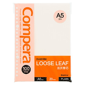 Coix 20-hole loose-leaf refill A5 100 blank office supplies CLA51004 orange