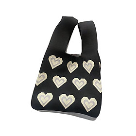 Women Shoulder Bag Pouch Heart Handbag Lady Casual with Heart Pattern Lightweight Satchel Travel Purse Tote Bag for Spring Summer Party Work