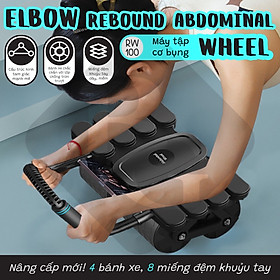 Con Lăn 4 Bánh RW099 - RW100 Tập Bụng Trợ Lực Thế Hệ Mới - Khuỷu Tay - Plank Tại Nhà - RW100 - BLUE