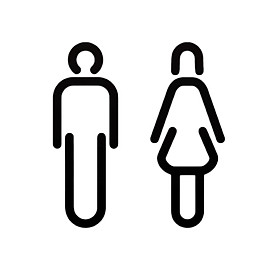 Male Female Toilet Sign WC Stickers 3D Public Place Bathroom Sign Decals Restroom Signage Board Toilet Door Sign for Bar Shopping Mall Parks