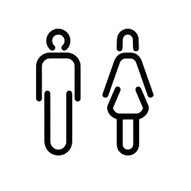 Men Women Toilet Sign Bathroom Sign 3D WC Sign for Store Shopping Mall Hotel