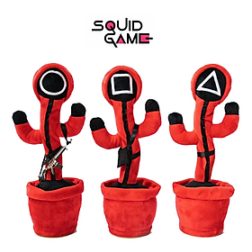 Hình ảnh Xương Rồng Squid Game Sạc USB , Nhảy Múa, Nhái Giọng, Phát Nhạc, Nhại Tiếng, Biết Nói