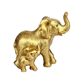 Decorative Elephant Statue Tabletop Art Miniature Ornament for Bedroom