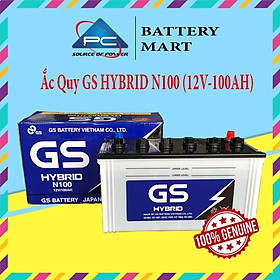 Bình Ắc Quy Nước 12V-100Ah, Ắc Quy Ô Tô GS HYBRID N100